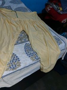 Yellow Patiala Salwar For Girls