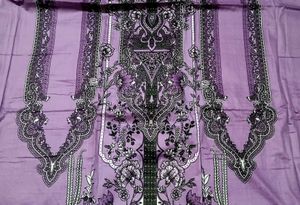 Purple Printed Pure Cotton Suit Dress Material💜