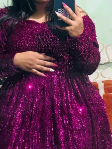 Pink Sequin Party Dress
