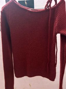 Maroon Knit Sweater