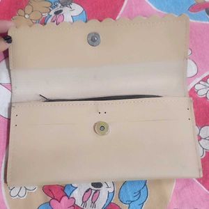Beige wallet for women