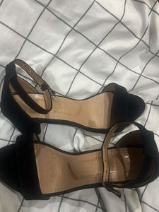 Elegant Black Ankle Strap Sandals