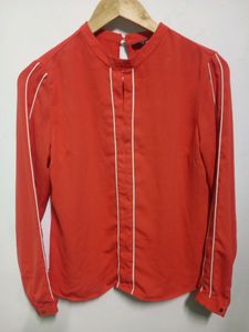 Allen Solly Orange Top With White Strips Women