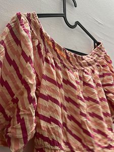 Girly Pink Dress || Long Top Style || S-M || AJIO