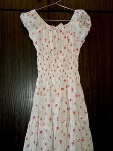 Floral White Dress
