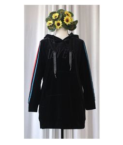 Korean Velvet Hoodie Dress