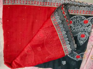Elegant Embroidered Sari