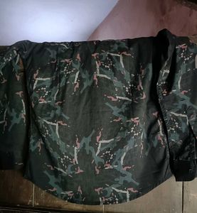 Camo Print Button-Down Shirt