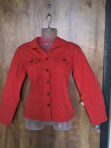 new WOT Red Button-Down Jacket