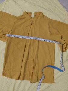 Mustard Flutter Sleeve Top