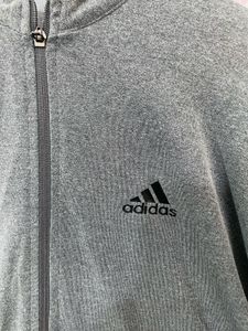 Adidas Grey Zipper Full Sleeve Jacket