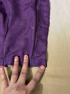 purple colour saree with blouse