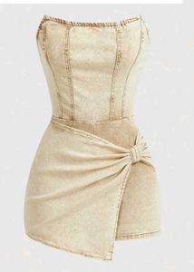 Acid Wash Denim Mini Dress