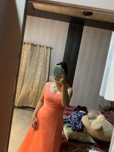 Pretty Flower Satin Gown🧡🎀🌺