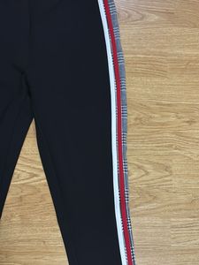 Side Striped Pants/Jeggings - Black