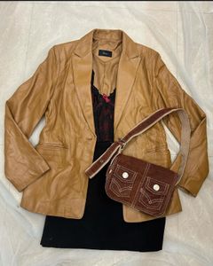 Roem leather blazer