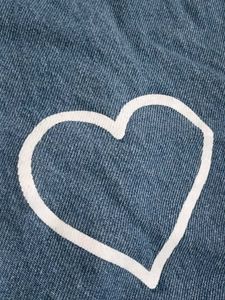 Heart Print Wide Leg Jeans