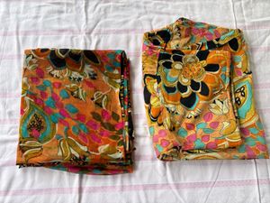 Salwar& Dupatta  with Paisley and Floral Print