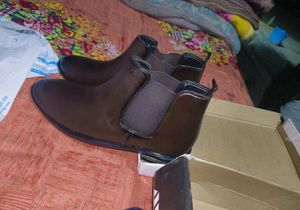 Brown Leather Chelsea Boots