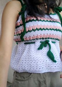 Crochet babydoll Crop Top