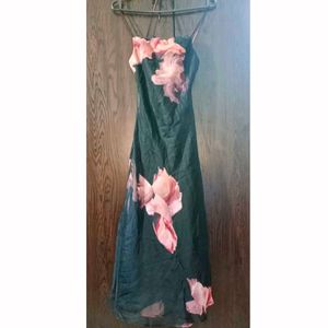 Floral Vintage Silk Dress