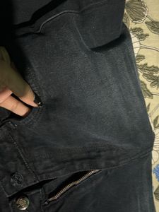 Black blue combination Wide Leg Denim Jeans