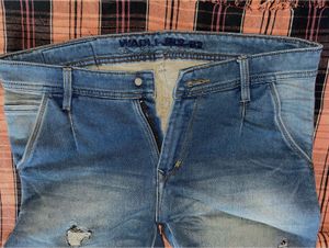 Washed Blue Ripped Slim-Fit Jeans – Rugged Street