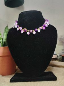 Beaded Purple Necklace