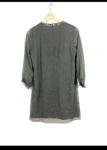 Olive Green Ginger Dot Dress
