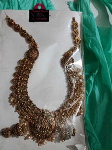 Antique Lakshmi Devi jewellery pearl set