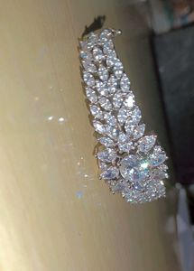 Silver Plated Diamond Bracelet Wth Adjustable Lock