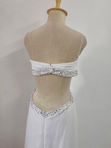 White Strapless Maxi Dress