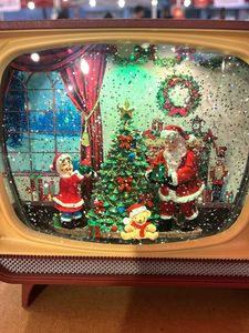 Vintage TV Christmas Snow Globe