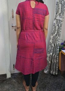 Rani Pink OR Burgundy Coloured Kurta(Fusion Brand)