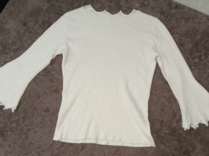 White Beads Detailing Winter Top