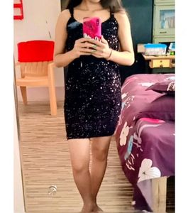 Sparkly Black Mini Dress