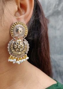 German Silver Premium Quality Dual Tone Earring