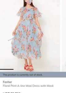 Floral Chiffon Midi Dress