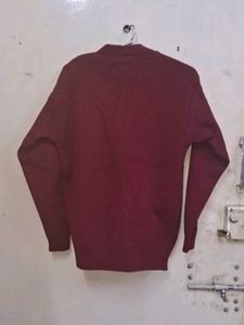 Burgundy V-Neck Sweater