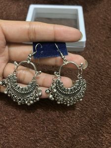 Silver Jhumka Earrings