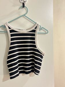 Striped Crop Tank Top