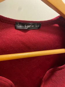SHEIN Burgundy Bodysuit