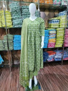 Plus Size Lime Green Anarkali
