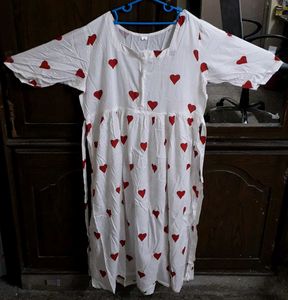 Heart Print Casual Dress