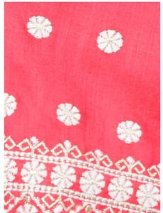 Coral Embroidered Tunic Top