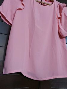 Women Pink Layered Half Sleeve