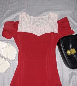 Red Bodycon Party Dress 🍓
