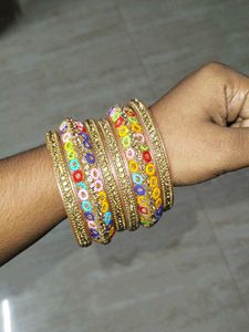 Colorful Beaded Bangles