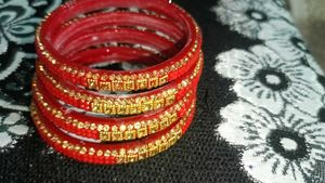 Red &amp; Gold Bangles