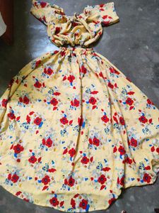 Yello Multi Colored Two Piece Dress